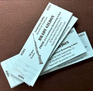 Custom raflle tick printing booklet